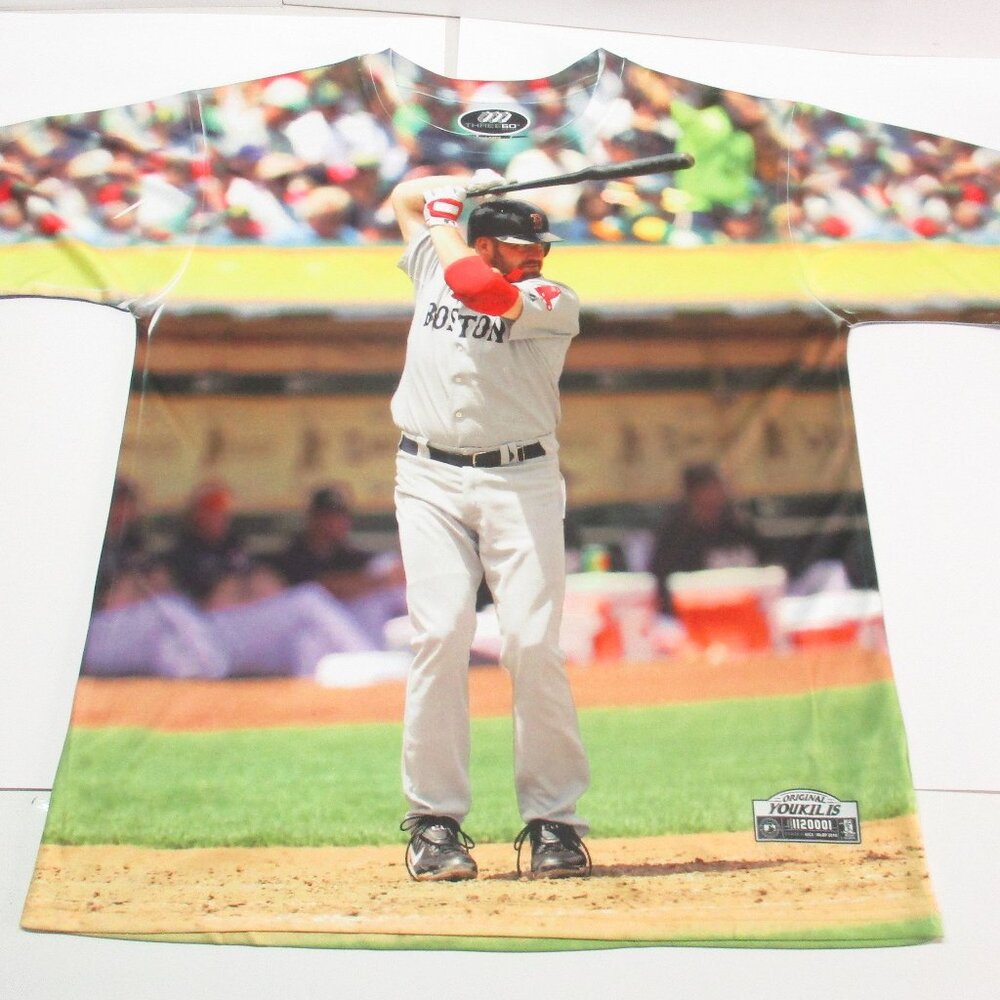 Original YOUKILIS Three 60 AL OVER Gear Baseball MLB Print Graphics  T-shirt Siz